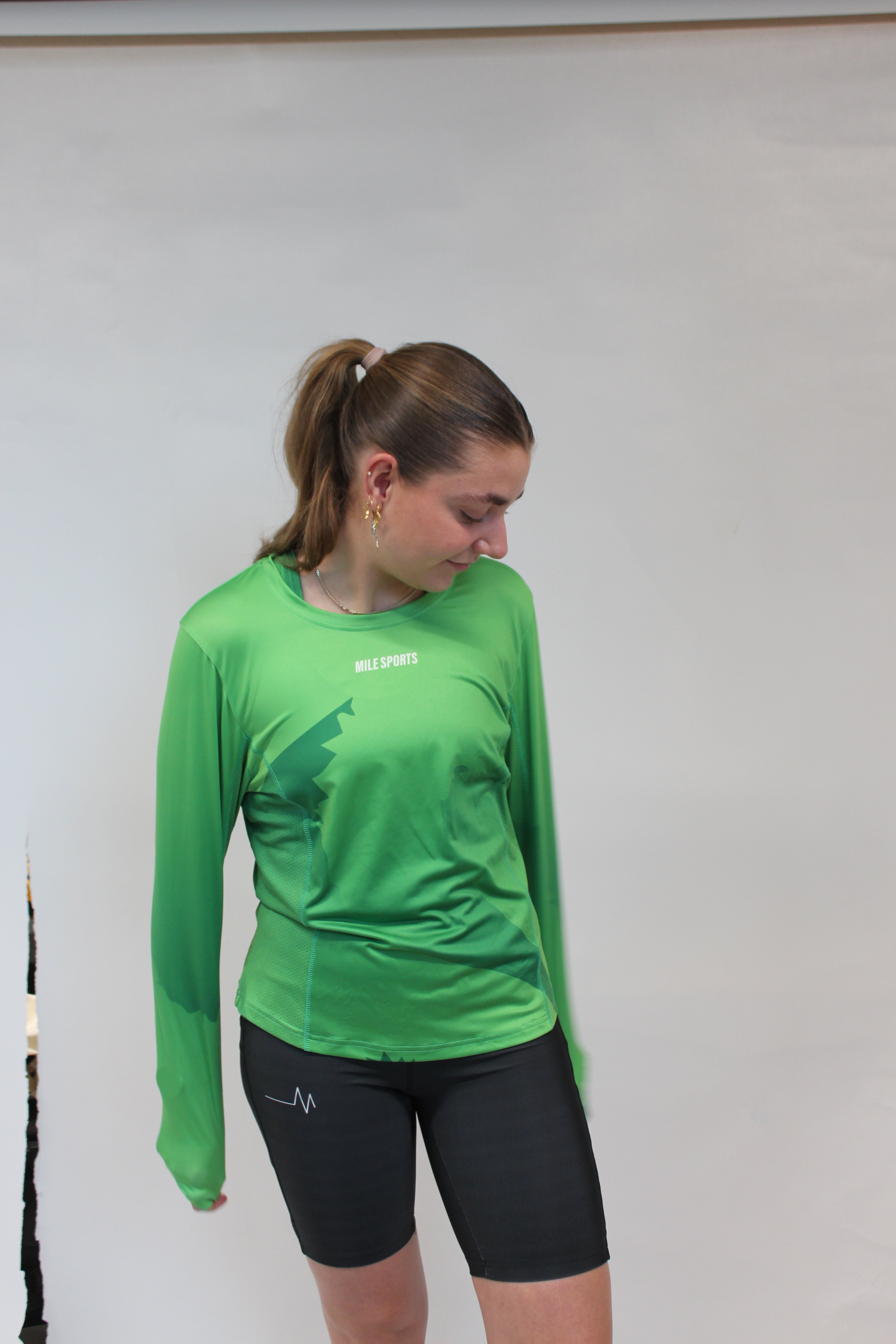MS Long Sleeve T-Shirt Grøn // Børn
