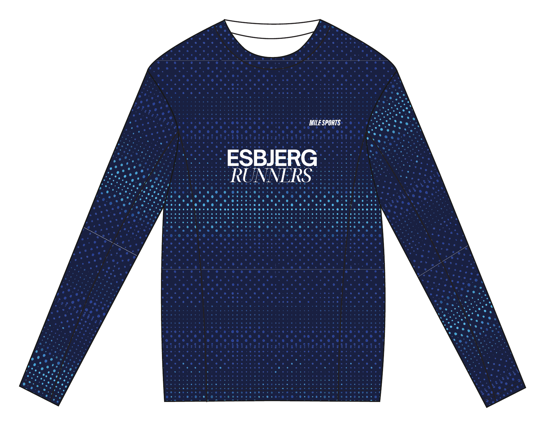 Esbjerg Runners Long Sleeve T-shirt // Herrer front