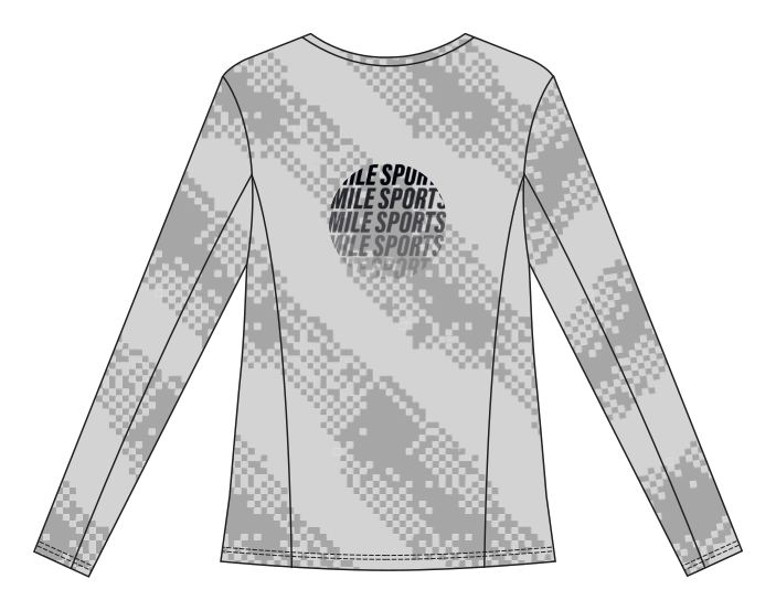 MS Long Sleeve T-Shirt // Damer — Lysegrå — Bagside