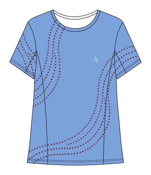 MS T-Shirt // Damer — Skyblue — Forside