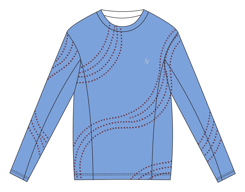 MS Long Sleeve T-Shirt // Børn — Skyblue — Forside