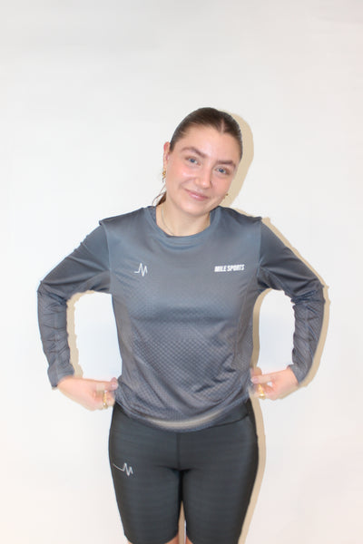 MS Long Sleeve T-Shirt Mørkegrå // Damer
