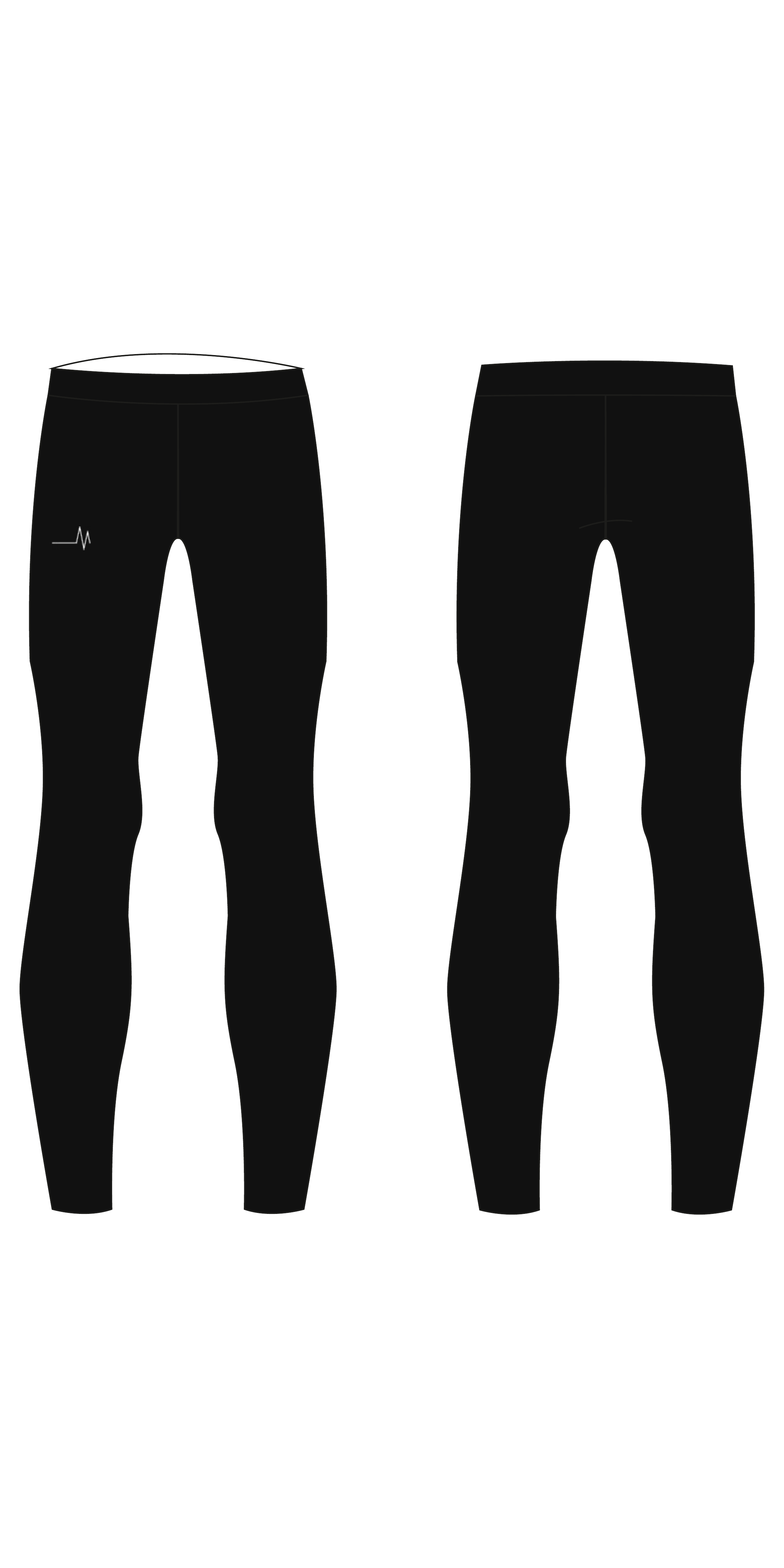 MS Lange Tights Sort // Herrer