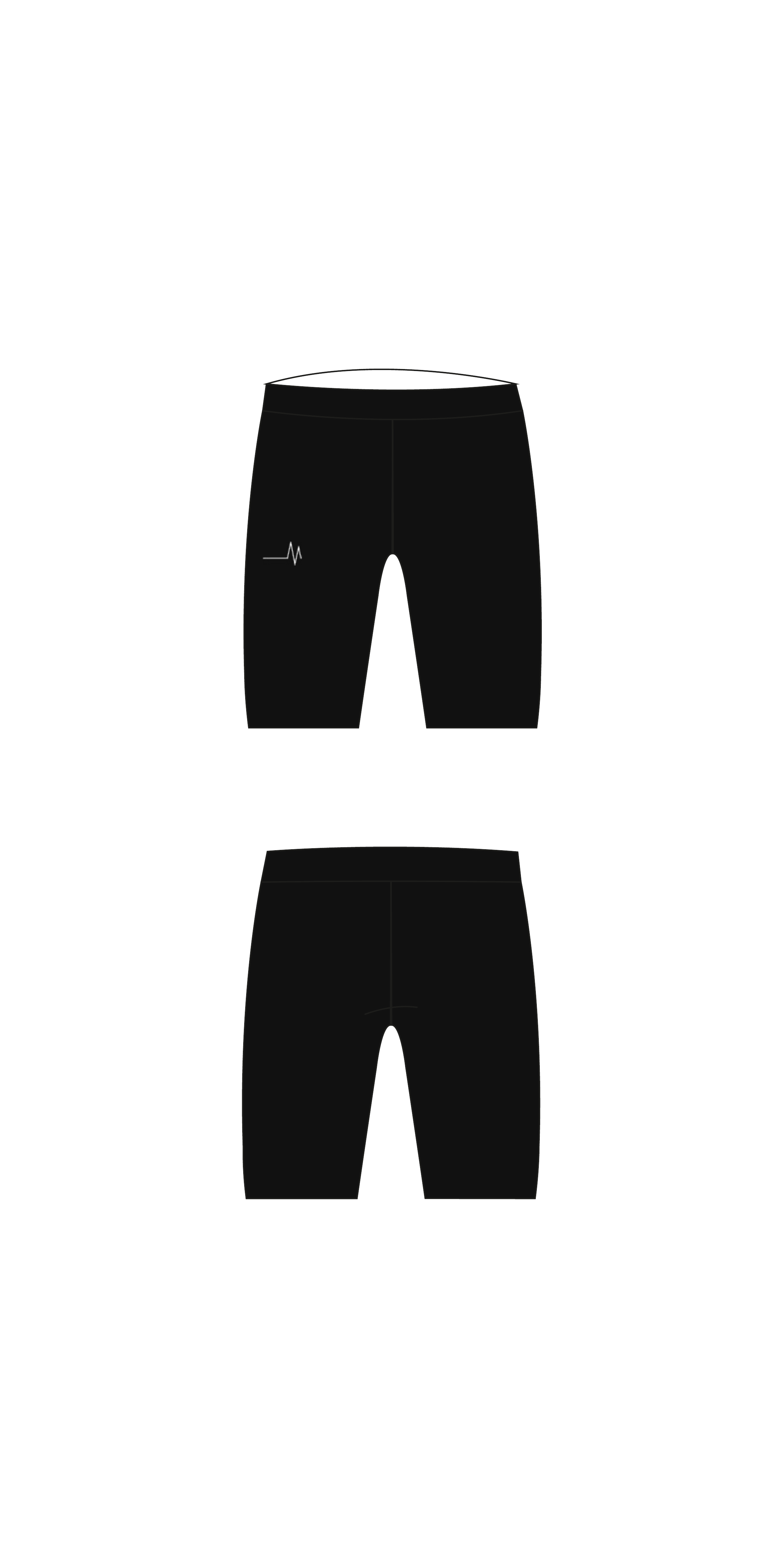 MS Korte Tights Sort // Herrer