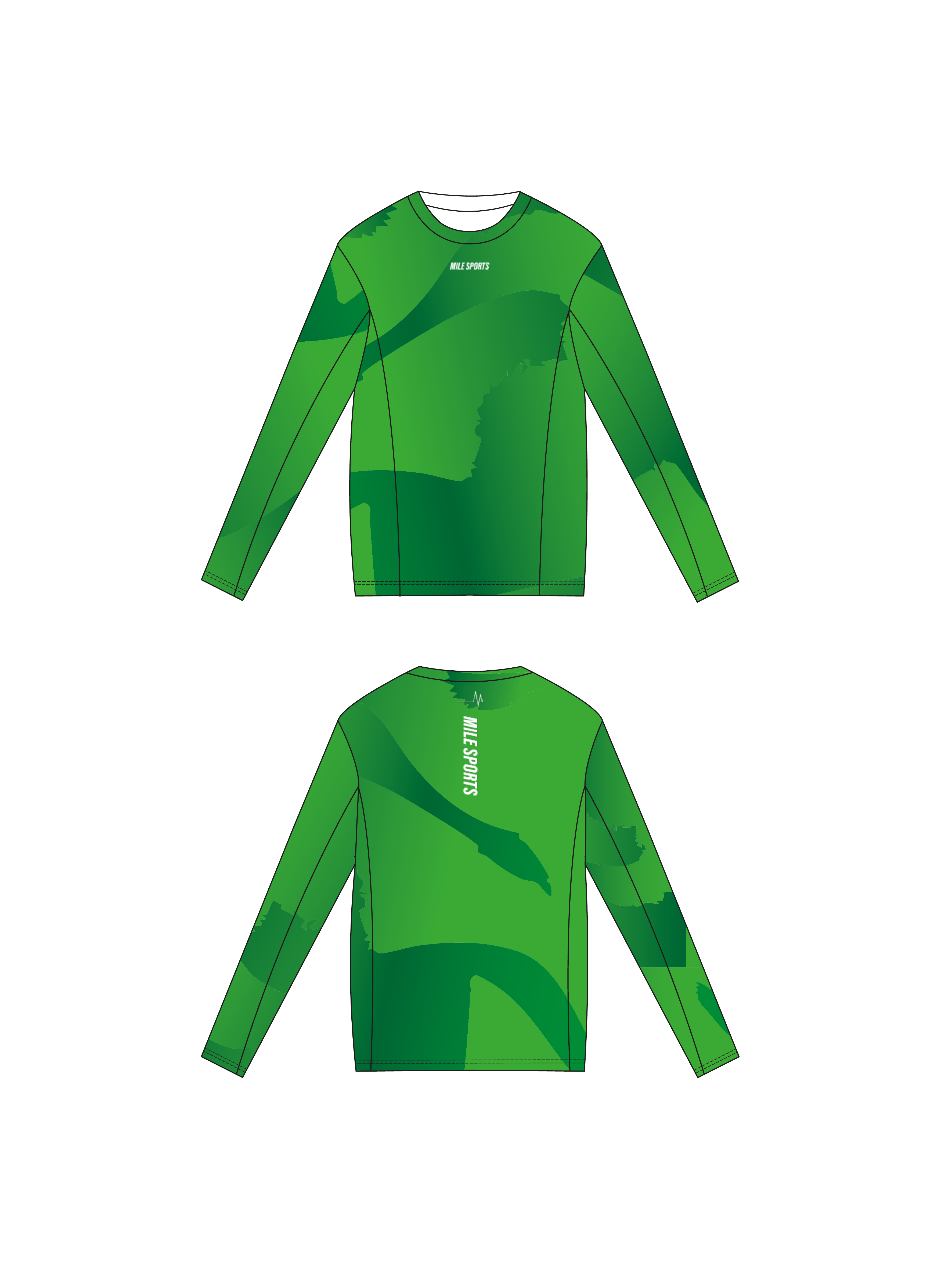 MS Long Sleeve T-Shirt Grøn // Herrer