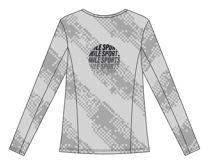 MS Long Sleeve T-Shirt // Damer — Lysegrå — Bagside