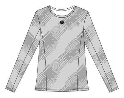 MS Long Sleeve T-Shirt // Damer — Lysegrå — Forside