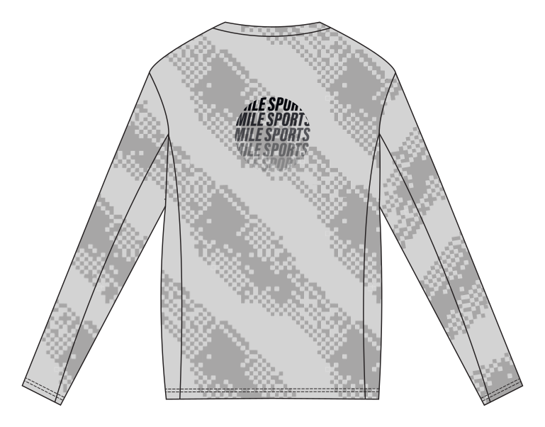 MS Long Sleeve T-Shirt // Børn — Lysegrå — Bagside