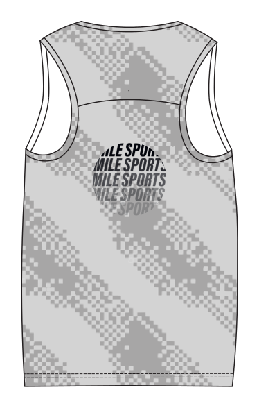MS Singlet // Herrer — Lysegrå — Bagside