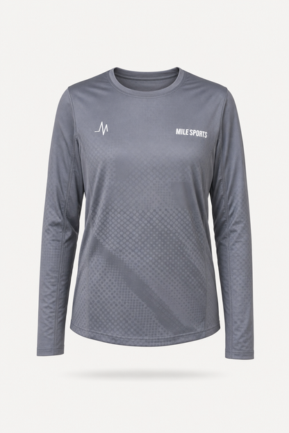 MS Long Sleeve T-Shirt Mørkegrå // Damer (packshot)