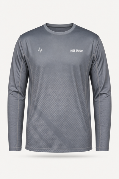 MS Long Sleeve T-Shirt Mørkegrå // Herrer