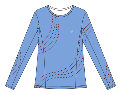 MS Long Sleeve T-Shirt Skyblue // Damer
