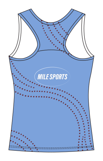 MS Singlet // Damer — Skyblue — Bagside