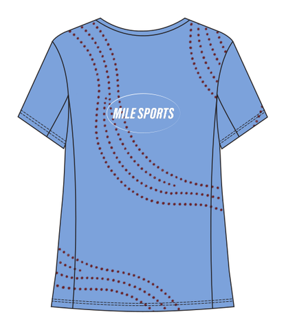 MS T-Shirt // Damer — Skyblue — Bagside