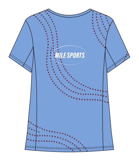 MS T-Shirt // Damer — Skyblue — Bagside