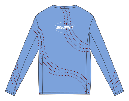 MS Long Sleeve T-Shirt // Herrer — Skyblue — Bagside