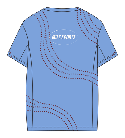 MS T-Shirt // Herrer — Skyblue — Bagside