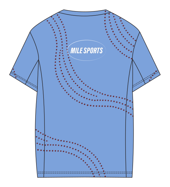 MS T-Shirt // Herrer — Skyblue — Bagside