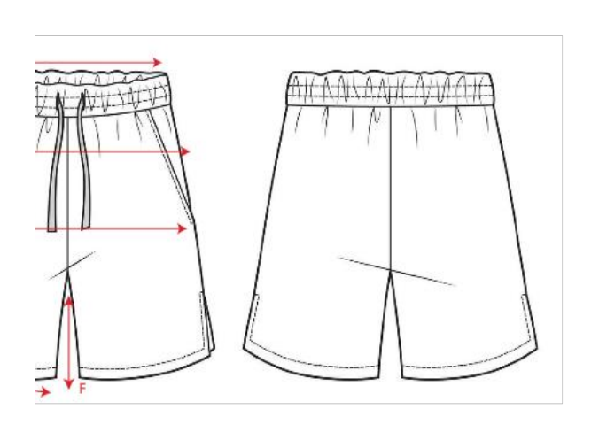 Målediagram for Størrelsesguide — Herre shorts
